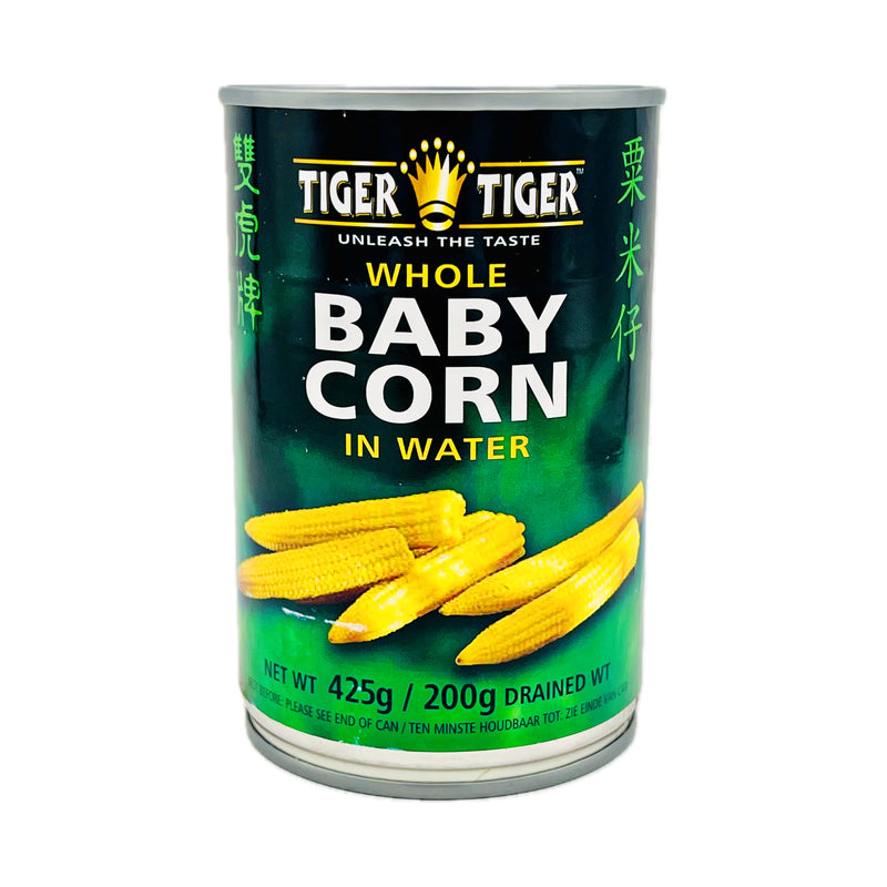Tiger Tiger Whole Baby Corn in Water 425g - Tuk Tuk Mart