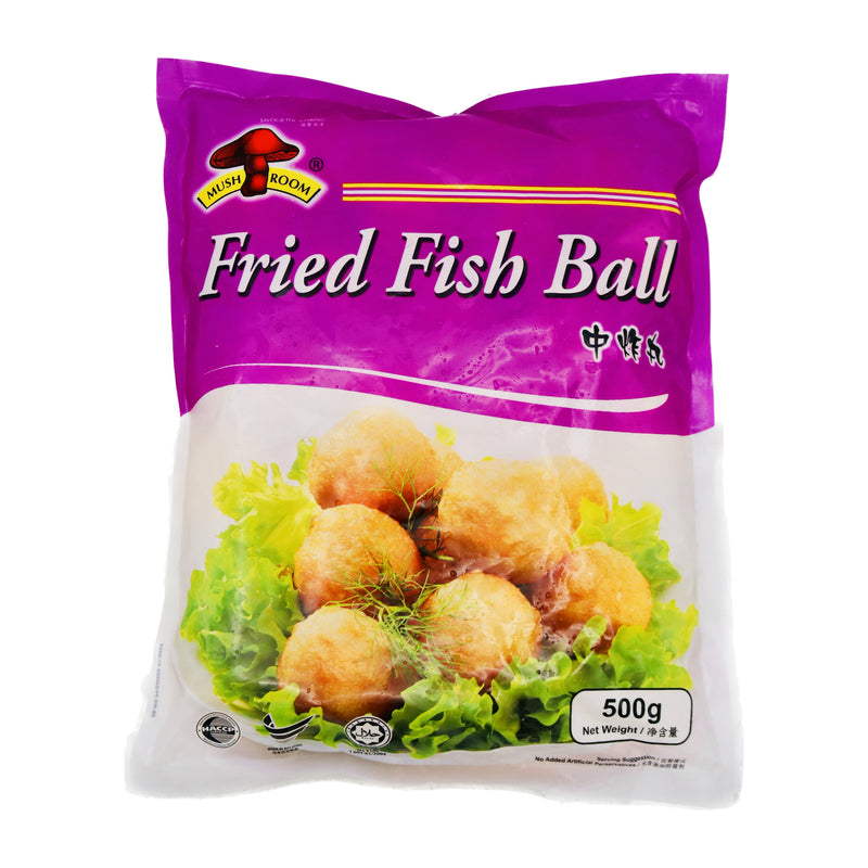 Mushroom Brand Fried Fish Ball 蘑菇牌炸丸 500g (Frozen) - Tuk Tuk Mart