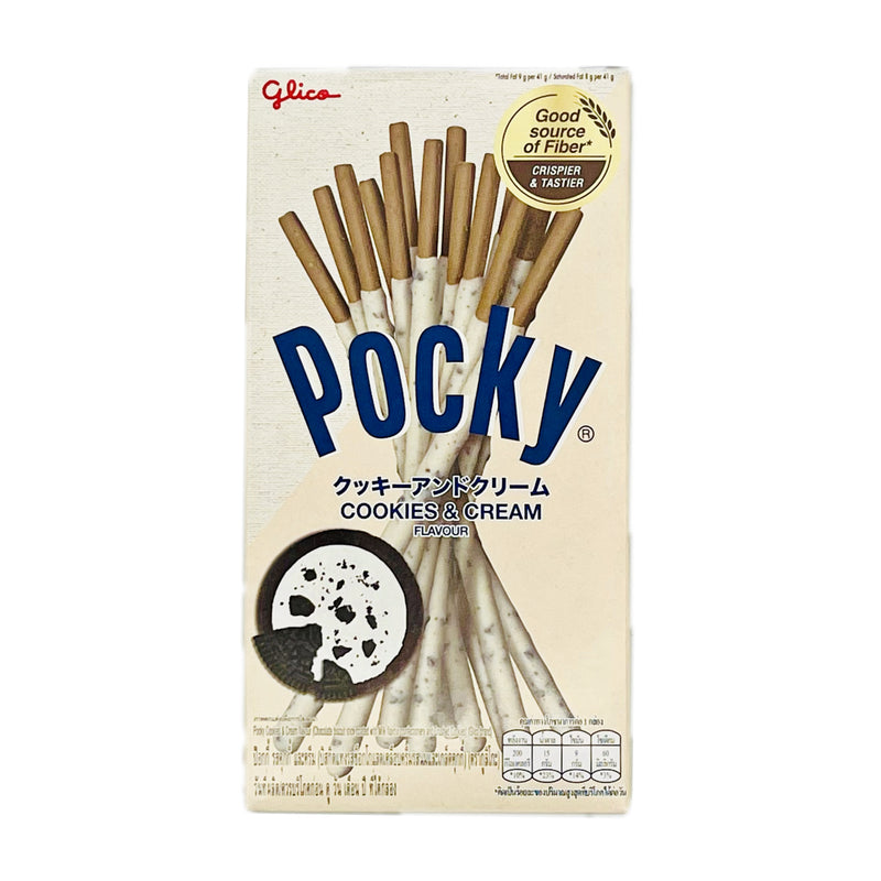 Glico Pocky Cookies & Cream Flavour 忌廉奇餅百力滋 40g - Tuk Tuk Mart