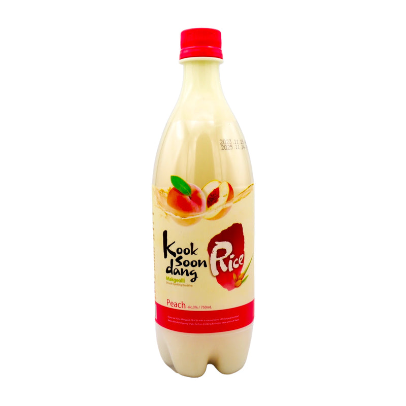 Kooksoondang Rice Makgeolli - Peach Flavour (Alc. 3% Vol.) 750ml - Tuk Tuk Mart