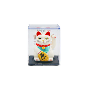 Small White Lucky Cat (Classic design) 太陽能招財貓 5cm - Tuk Tuk Mart
