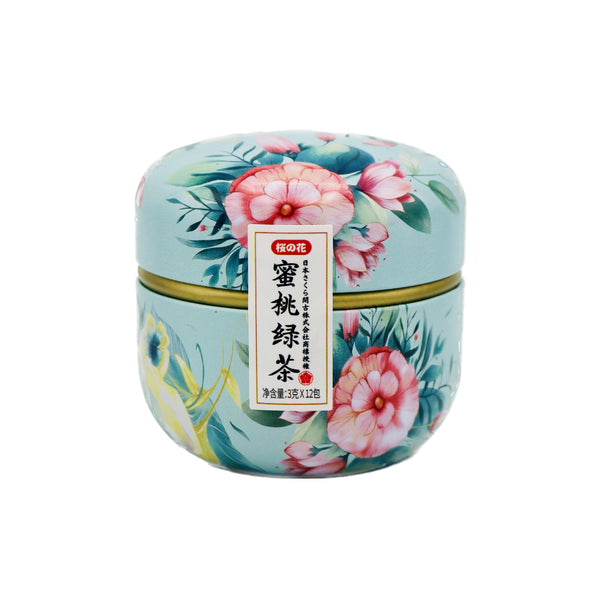 Cherry Blossoms Peach Green Tea 蜜桃綠茶 (12bags*3g) 36g - Tuk Tuk Mart