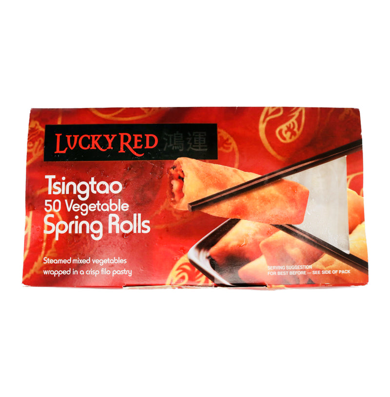 Lucky Red Tsingtao 50 Vegetable Spring Rolls 750g (Frozen) - Tuk Tuk Mart
