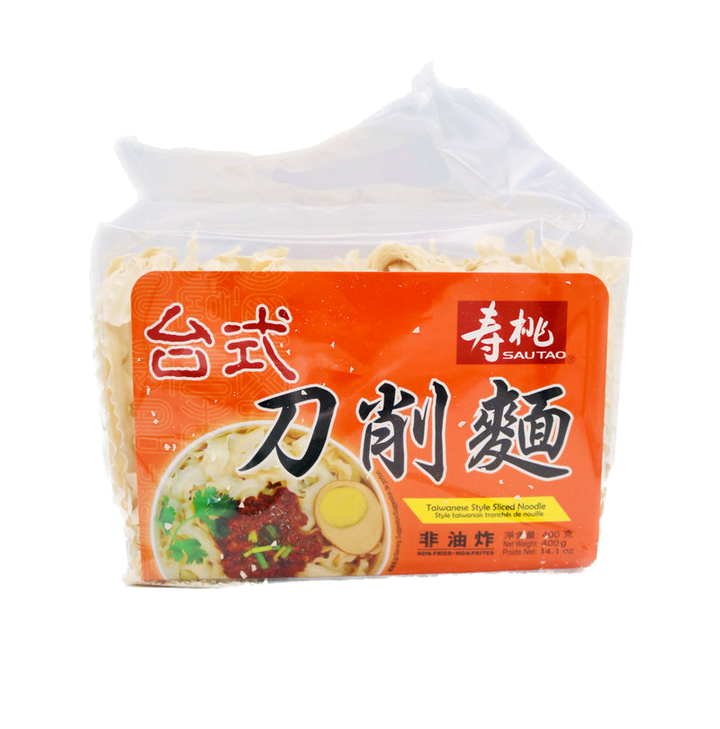 Sau Tao Taiwanese Style Sliced Noodle 壽桃刀削麵 400g - Tuk Tuk Mart