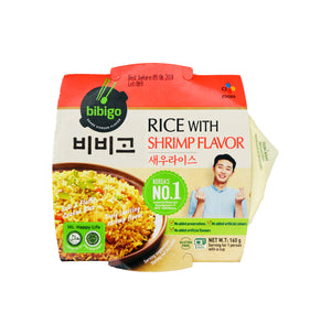 CJ Bibigo Korean Style Rice with Shrimp Flavour 160g - Tuk Tuk Mart
