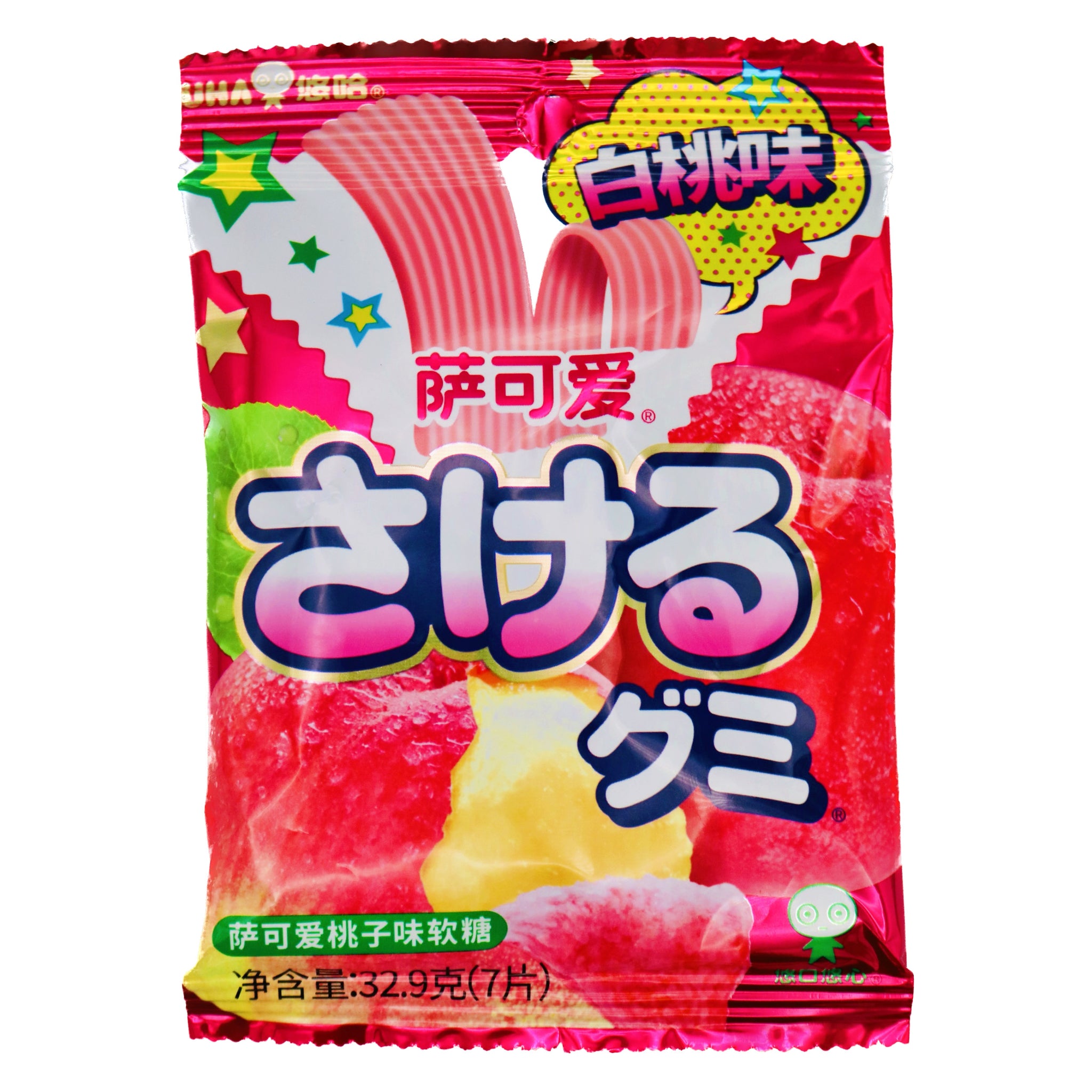 uha peach flavour soft candy 7 pieces 薩可愛桃子味軟糖 32 9g no reviews sold ...