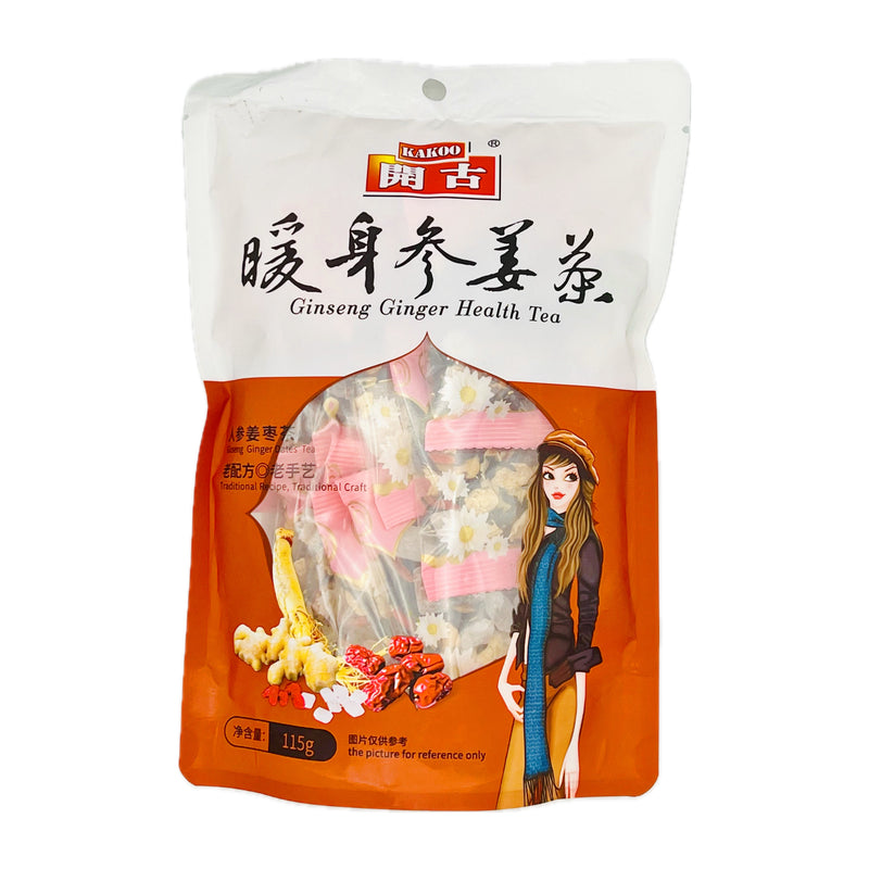 Kakoo Ginseng Ginger Health Tea (10 bags) 115g - Tuk Tuk Mart