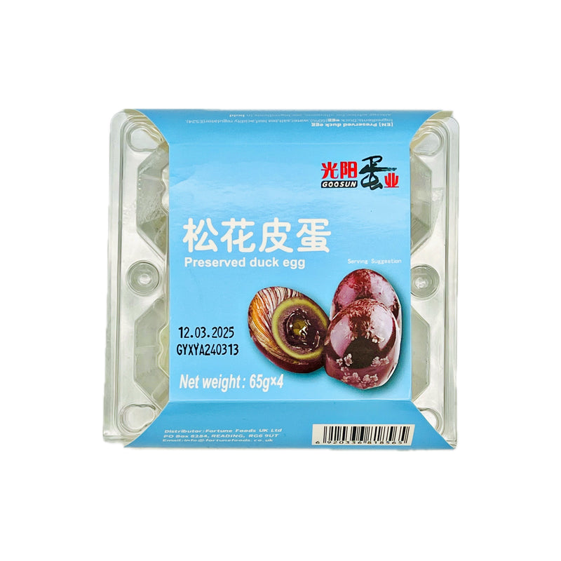 Goosun Preserved Duck Egg 松花皮蛋 (65g*4pcs) 260g - Tuk Tuk Mart