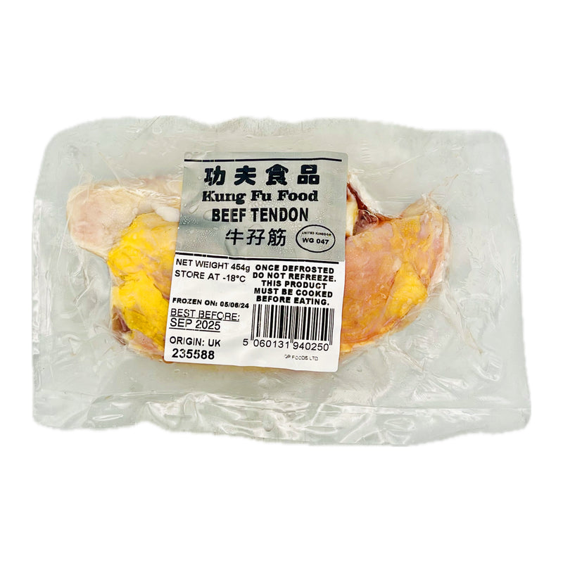 Kung Fu Food Beef Tendon 功夫牛孖筋 454g (Frozen) - Tuk Tuk Mart