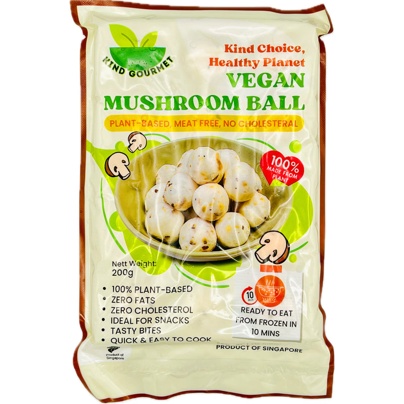 Kind Gourmet Vegan Mushroom Ball 200g (Frozen) - Tuk Tuk Mart