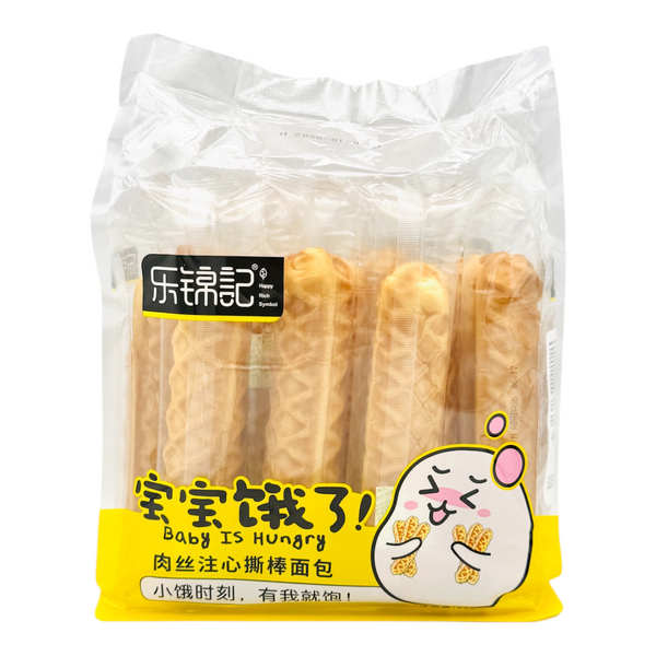 Happy Rich Symbol Soft Bread Sticks with Filling 樂錦記 寶寶餓了肉絲注心撕棒麵包 380g