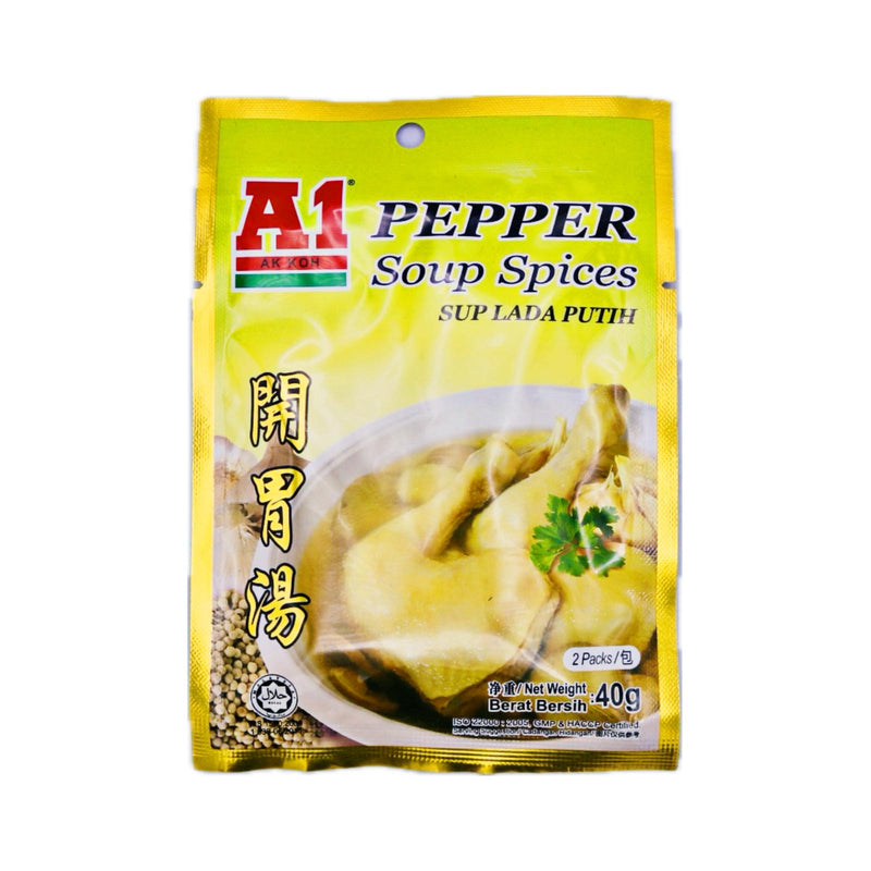A1 Pepper Soup Spices (Sup Lada Putih) 開胃湯 (20g*2pks) 40g - Tuk Tuk Mart