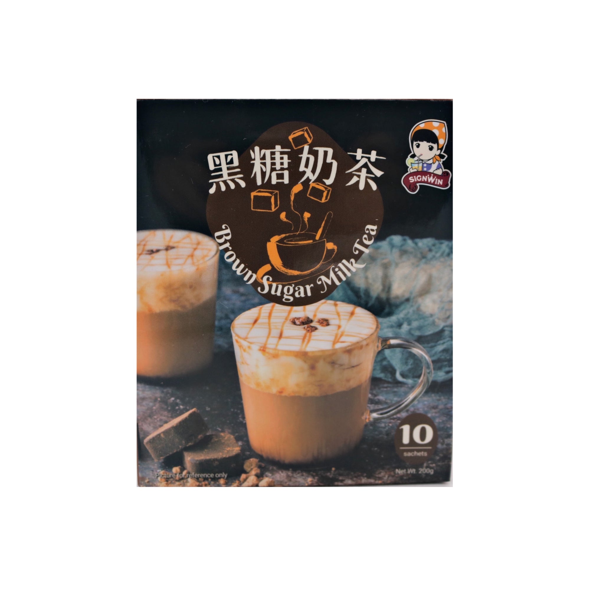 Signwin Brown Sugar Milk Tea Powder 三得冠黑糖奶茶 (20g*10bags) 200g - Tuk Tuk Mart