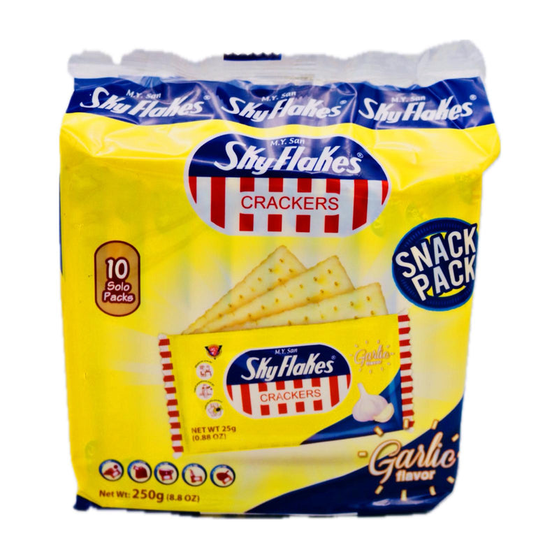 Skyflakes Crackers Garlic Flavour (25g*10Packs) 250g - Tuk Tuk Mart