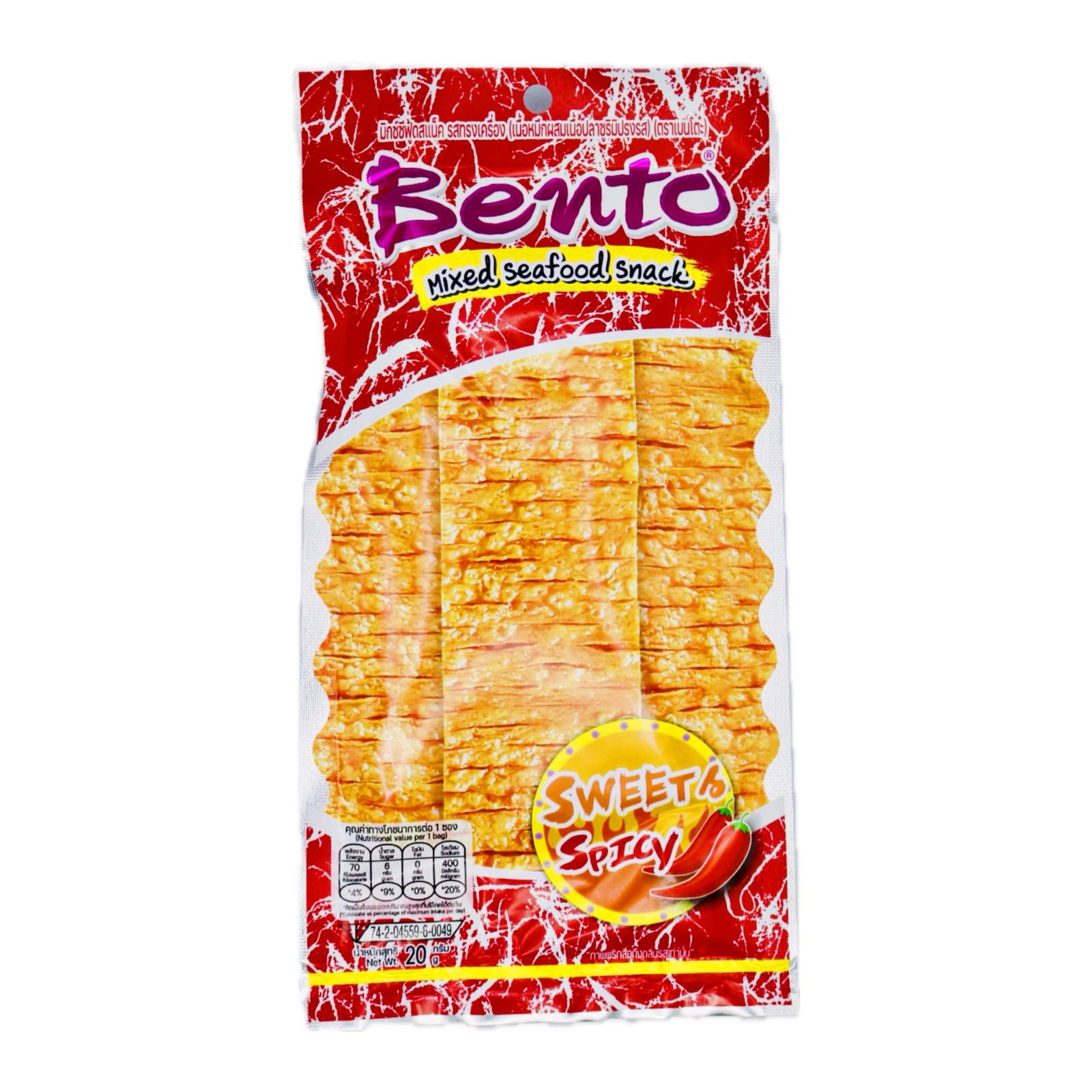 bento brand mixed seafood snack sweet spicy flavour squid mixed surimi ...