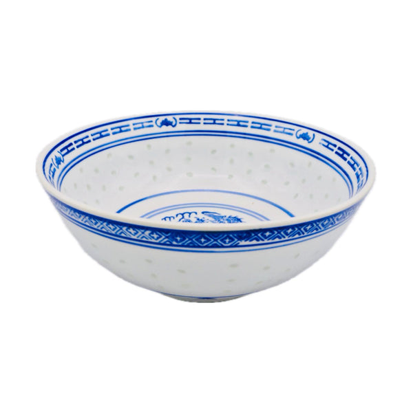 Blue Rice Pattern Soup Bowl (7 Inch) - Tuk Tuk Mart