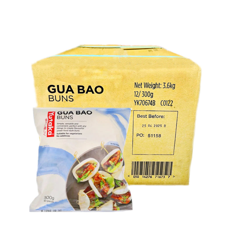 Case of Yutaka Gua Bao Buns 割包 (10 pcs) (300g* 12packs) 3.6kg (Frozen) - Tuk Tuk Mart