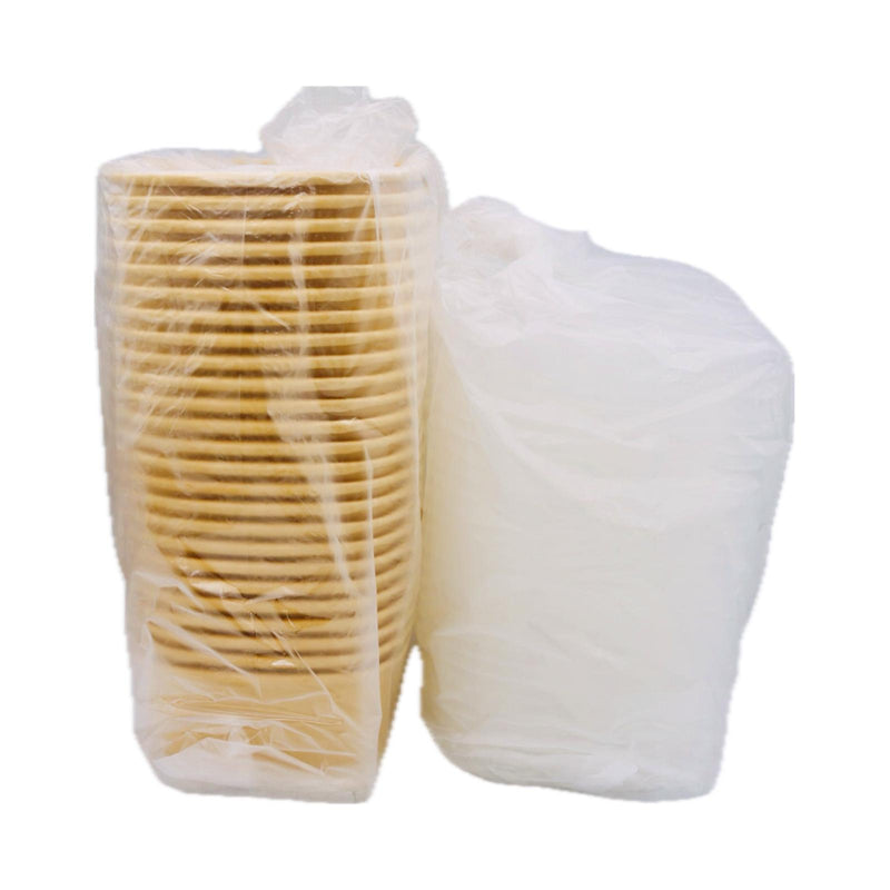 Compostable Rectangular Bowl with Plastic Lid - 650ml (Pack of 25) - Tuk Tuk Mart