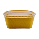 Compostable Rectangular Bowl with Plastic Lid - 650ml (Pack of 25) - Tuk Tuk Mart