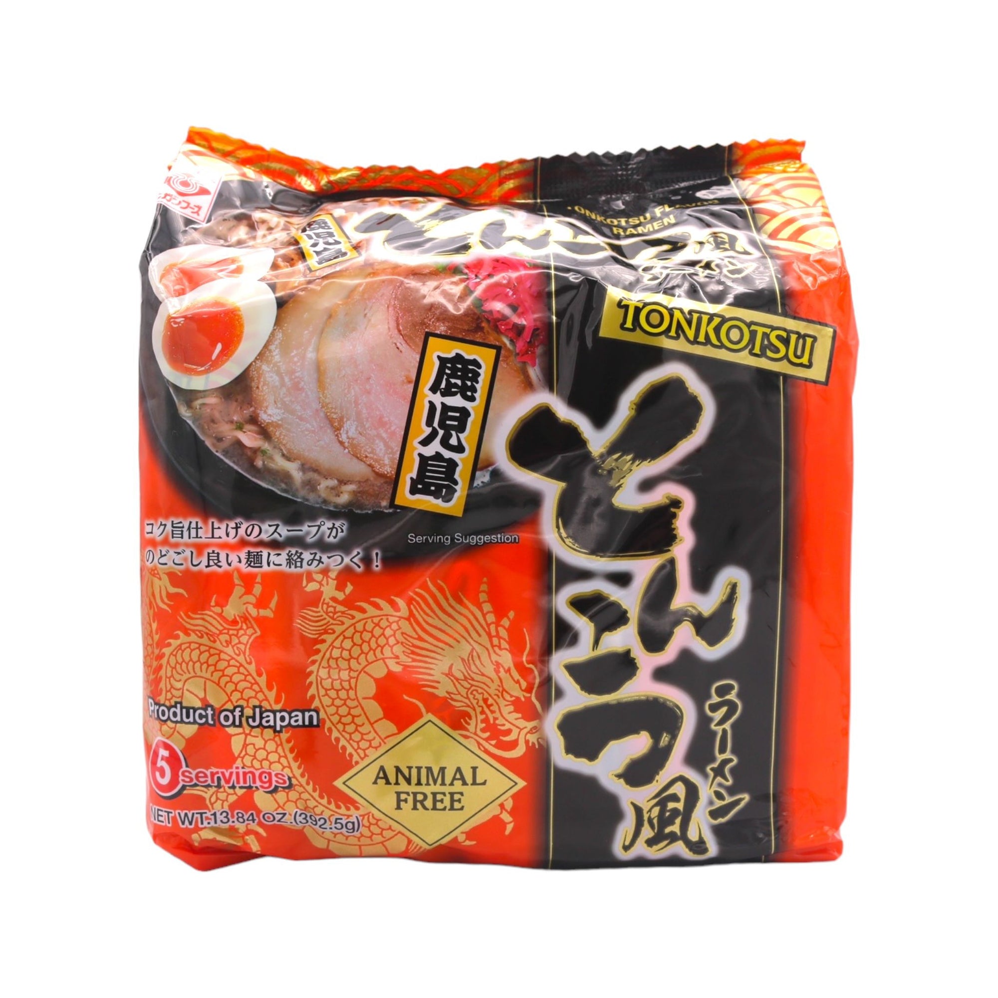 Higashimaru Kagoshima Ramen Tonkotsu Flavour (Animal Free) (78.5g*5 Servings) 392.5g