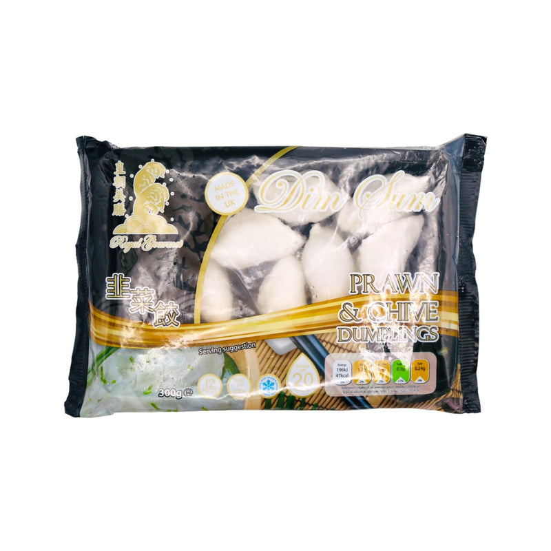 Royal Gourmet Prawn & Chive Dumplings 皇朝美膳韭菜餃 300g (Frozen) - Tuk Tuk Mart
