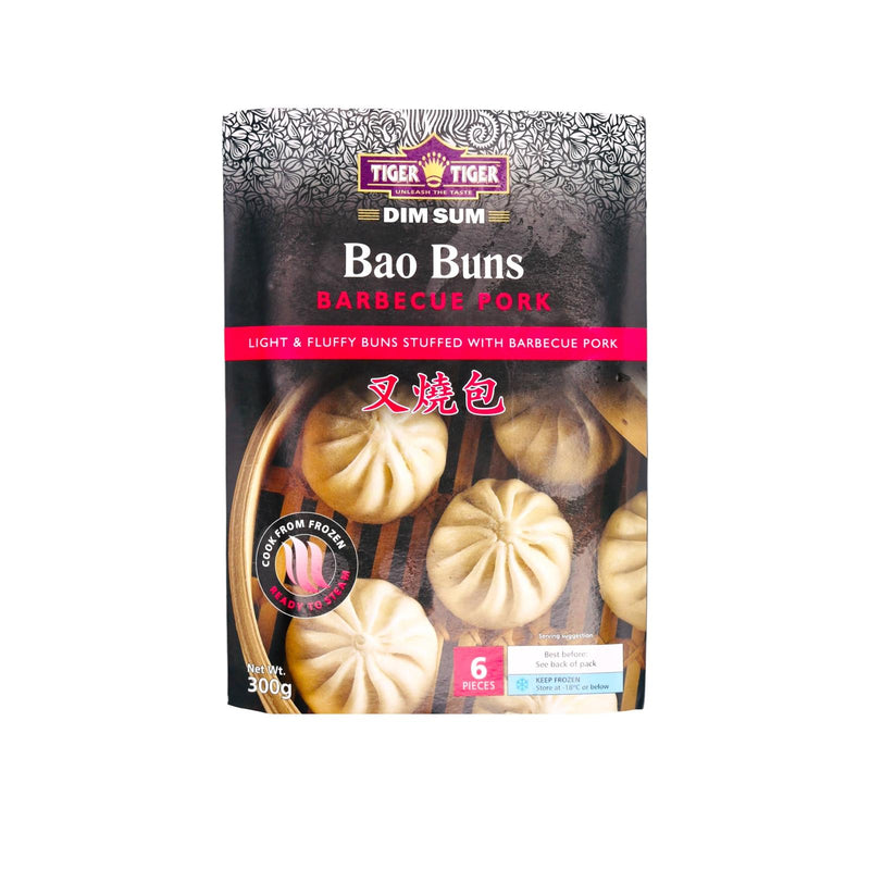 Tiger Tiger Barbecue Pork Bao Buns (6 pieces) 300g (Frozen) - Tuk Tuk Mart