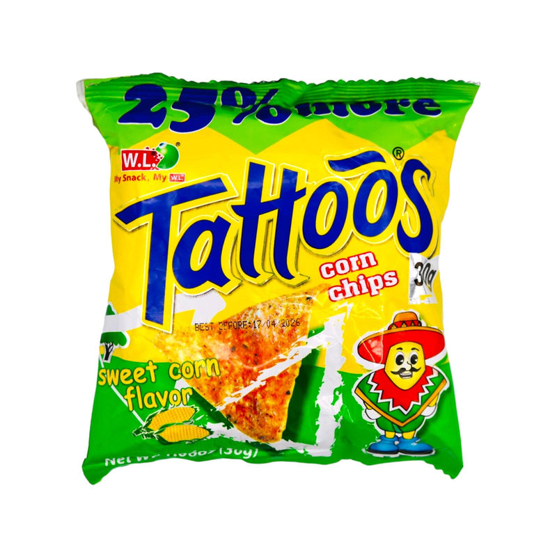 WL Sweet Corn Flavour Corn Chips 30g - Tuk Tuk Mart