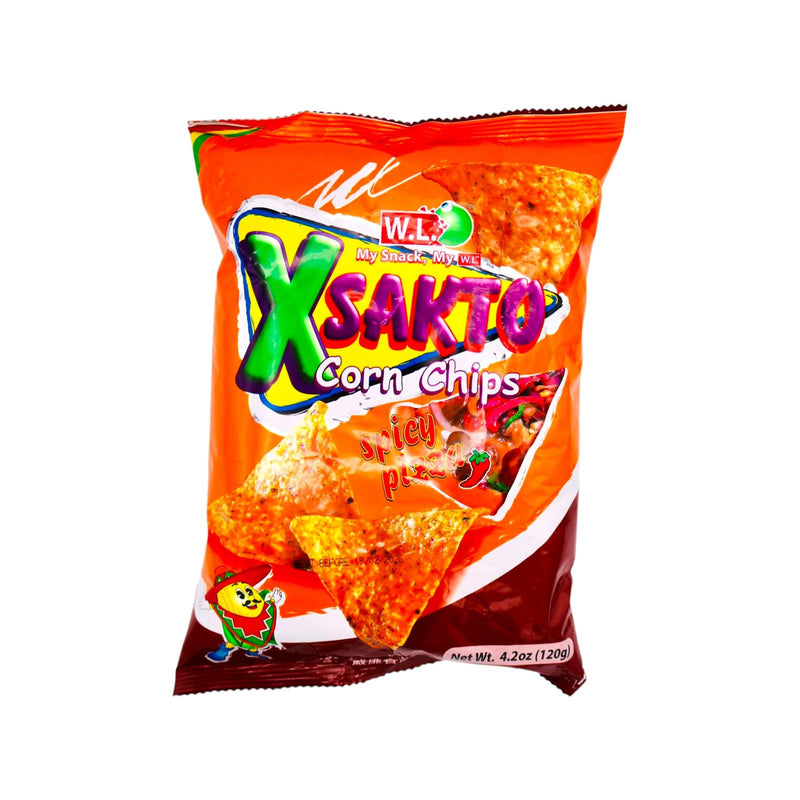WL Xsakto Spicy Pizza Flavour Corn Chips 120g - Tuk Tuk Mart