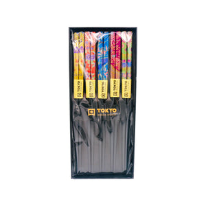 Tokyo Design Studio Peony Flower Chopsticks Set (5 Pairs) - Tuk Tuk Mart