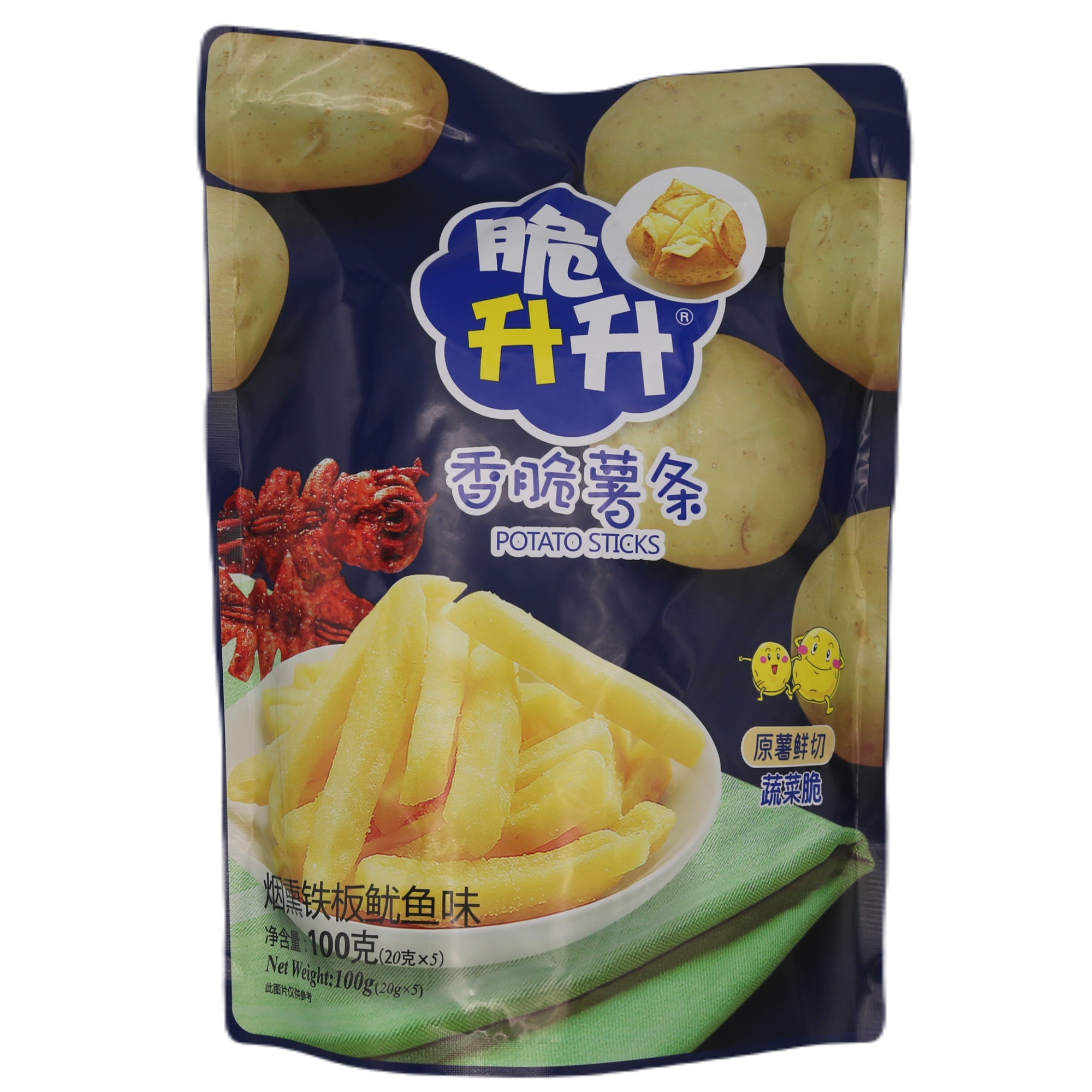 Crisup Potato Sticks Smoked & Grilled Squid Flavour 100g