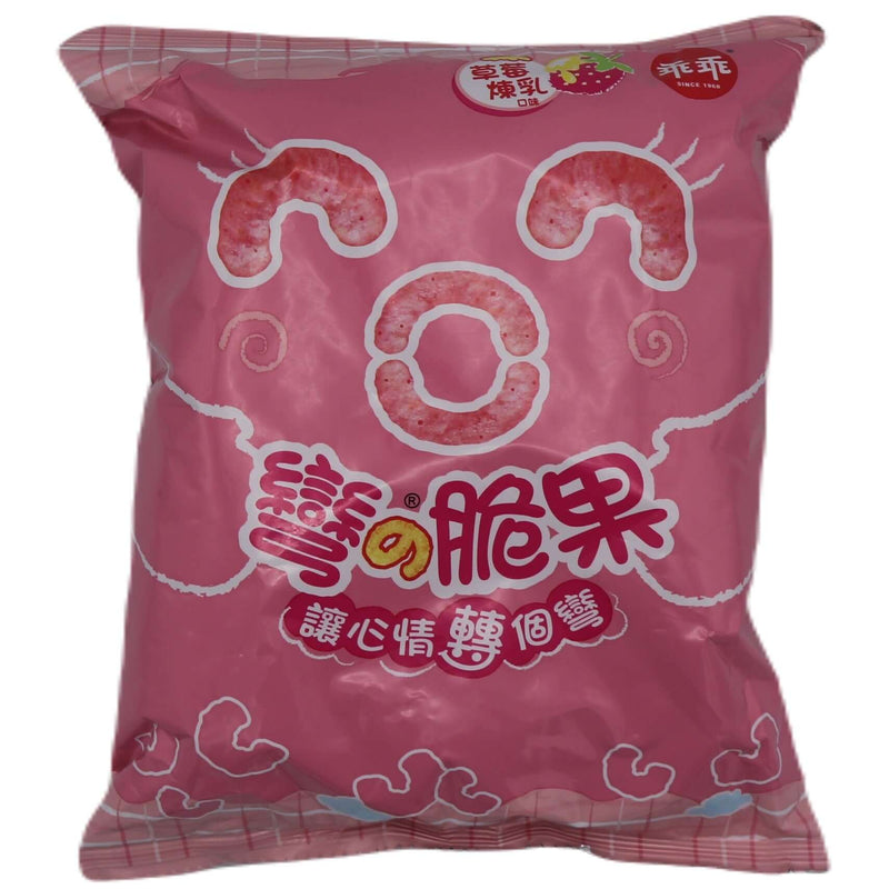 Kuai Kuai Corn Snack Strawberry Condensed Milk Flavour 52g - Tuk Tuk Mart