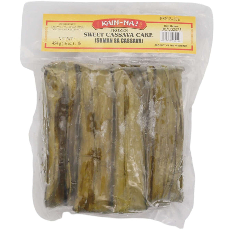 Kain-Na! Sweet Cassava Cake (Suman Sa Cassava) 454g (Frozen) - Tuk Tuk Mart