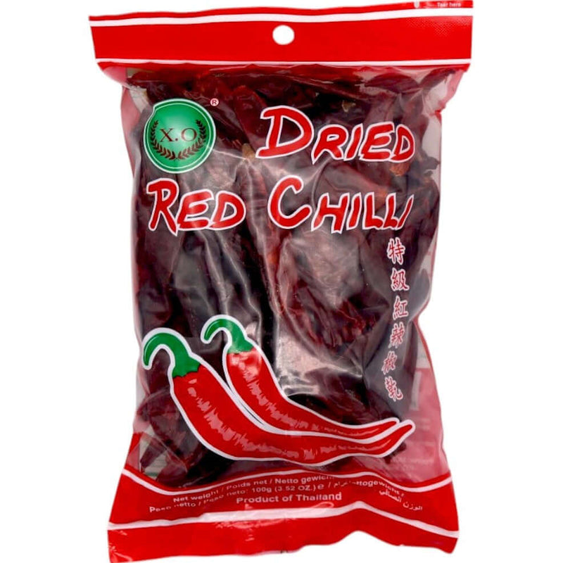 X.O Dried Red Chilli w/o Stem (Large) 特級紅辣椒乾 100g - Tuk Tuk Mart