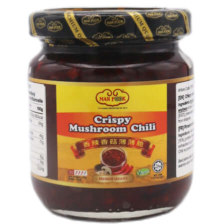 Man Fook Crispy Mushroom Chili 180g - Tuk Tuk Mart