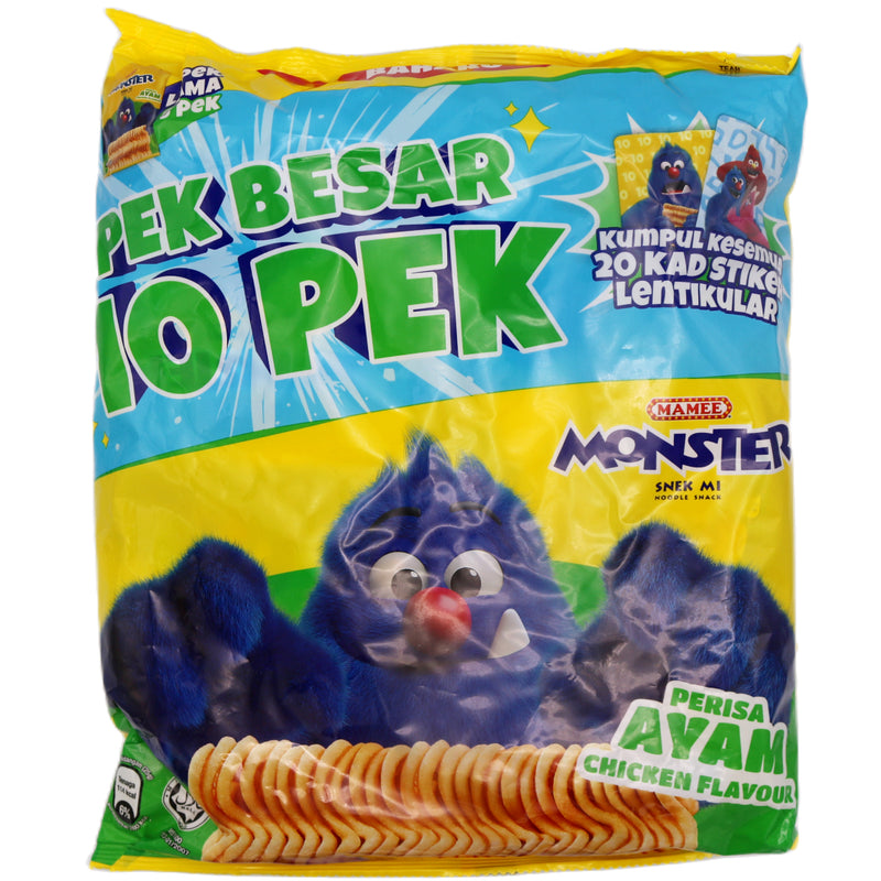 Mamee Monster Noodle Snack Chicken Flavour (25*10) 250g