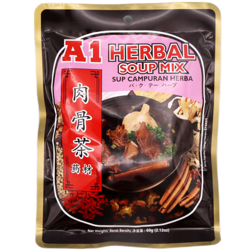 A1 Herbal Soup Mix (Sup Campuran Herba) 肉骨茶 60g - Tuk Tuk Mart