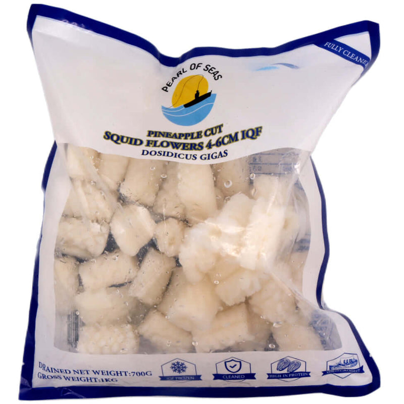 Pearl of Seas Pineapple Cut Squid Flowers 4-6cm I.Q.F 700g (Frozen) - Tuk Tuk Mart