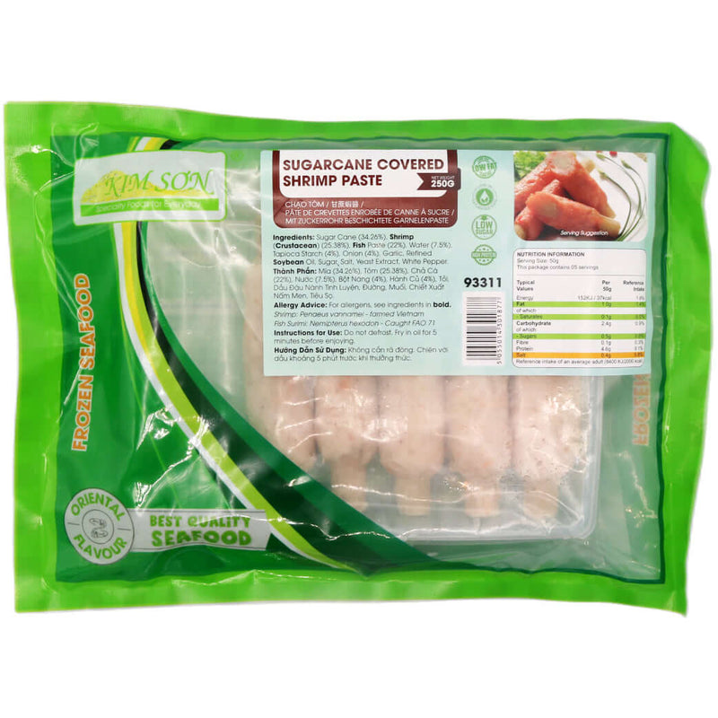 Kim Son Sugarcane Covered Shrimp Paste 250g (Frozen) - Tuk Tuk Mart