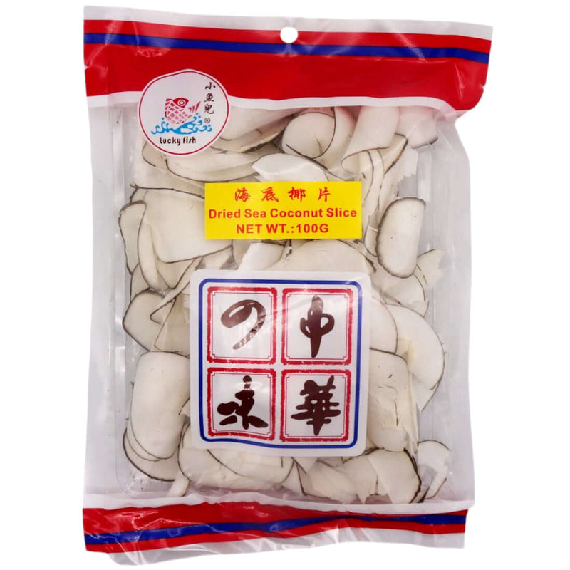Lucky Fish Dried Sea Coconut Slice 海底椰片 100g - Tuk Tuk Mart