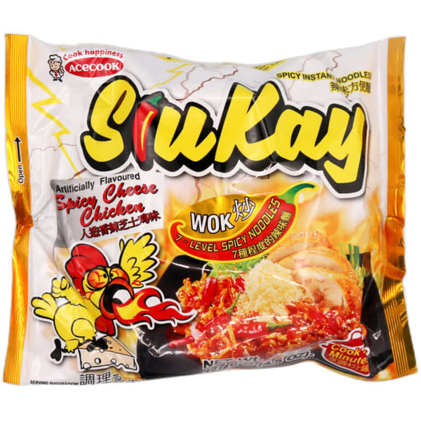 Acecook Siu Kay Instant Noodles Spicy Cheese Chicken Flavour 127g - Tuk Tuk Mart