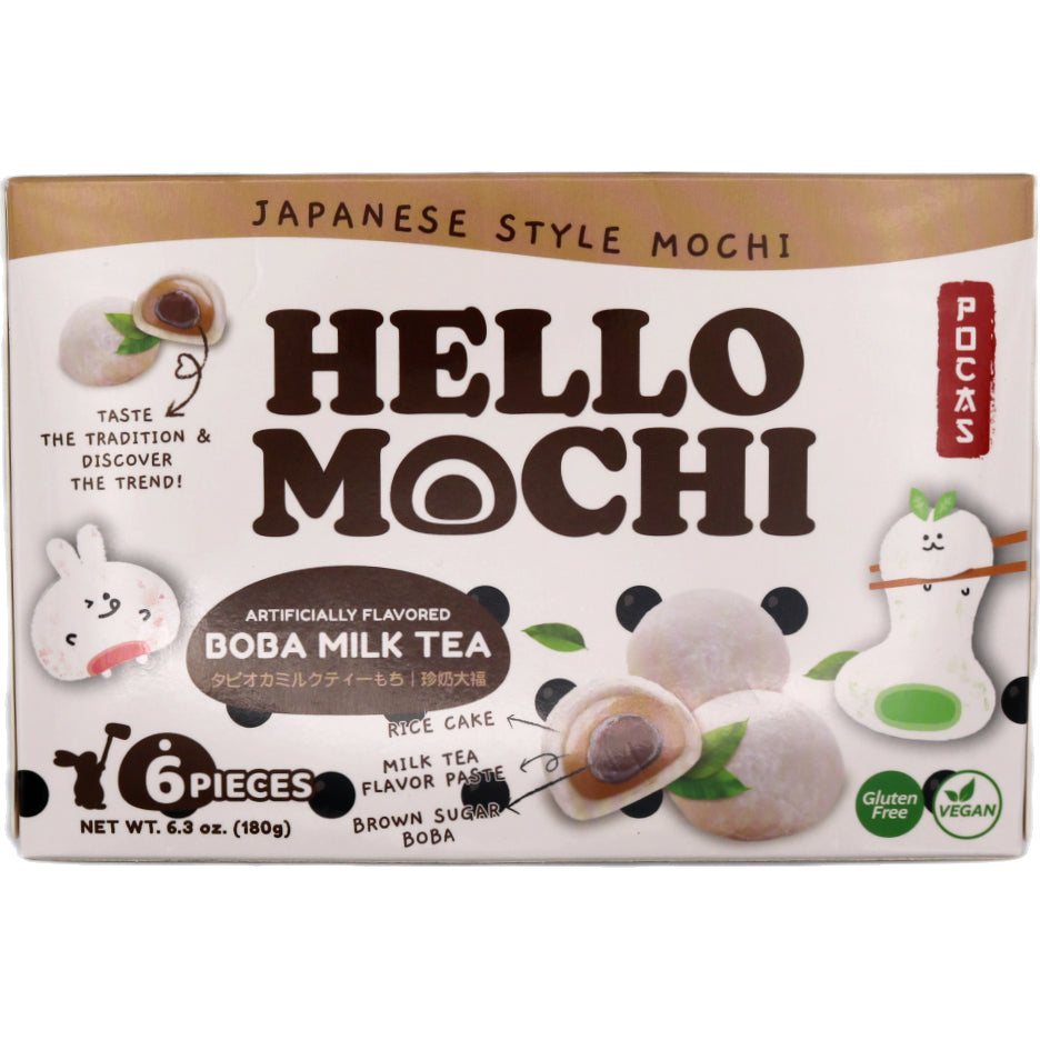 Pocas Japanese Style Mochi (Boba Milk Tea Flavour) (6pcs) 180g - Tuk Tuk Mart