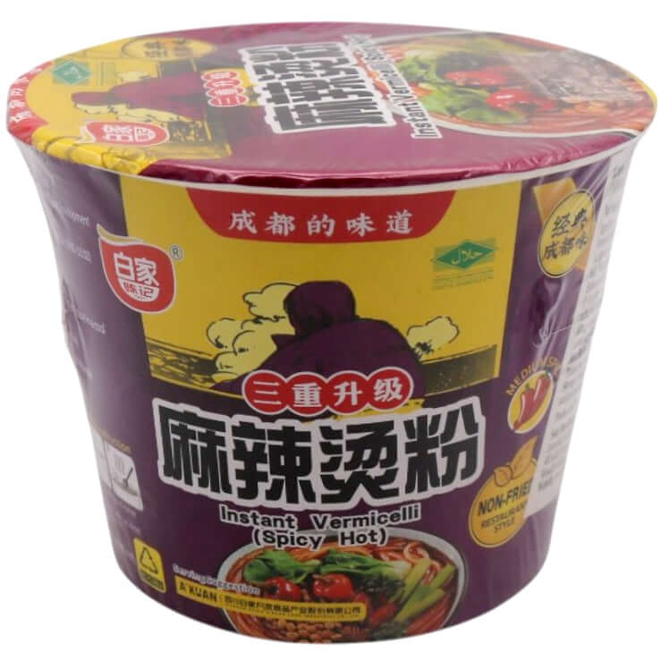 BJ Instant Sweet Potato Noodle Bowl - Hot & Sour Flavour 白家碗裝紅薯粉絲-麻辣燙 105g