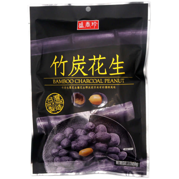 Triko Foods Bamboo Charcoal Peanut 竹炭花生 90g - Tuk Tuk Mart