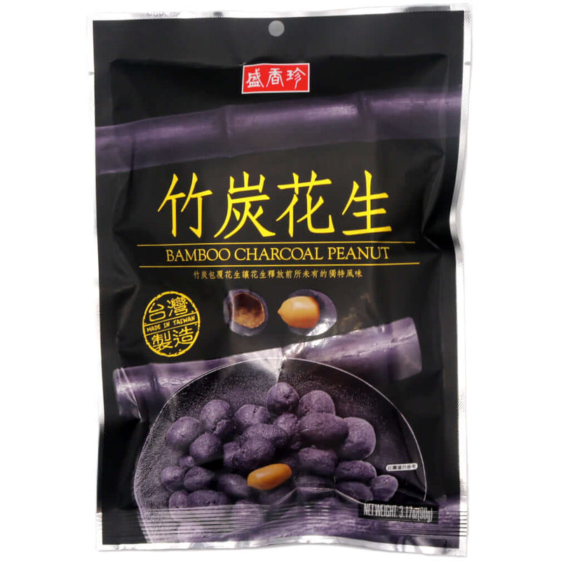 Triko Foods Bamboo Charcoal Peanut 竹炭花生 90g - Tuk Tuk Mart