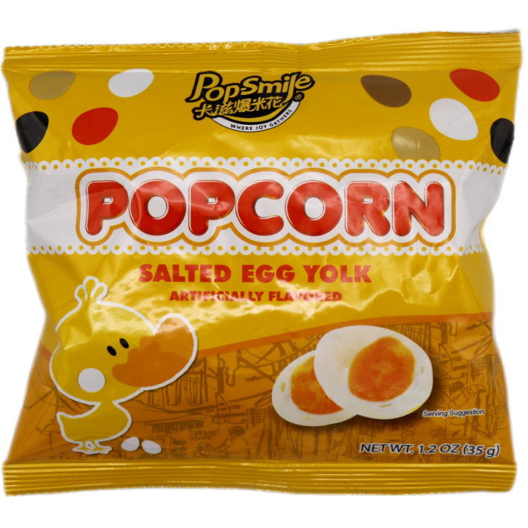 Pop-Smile Popcorn (Salted Egg York Flavour) 35g - Tuk Tuk Mart