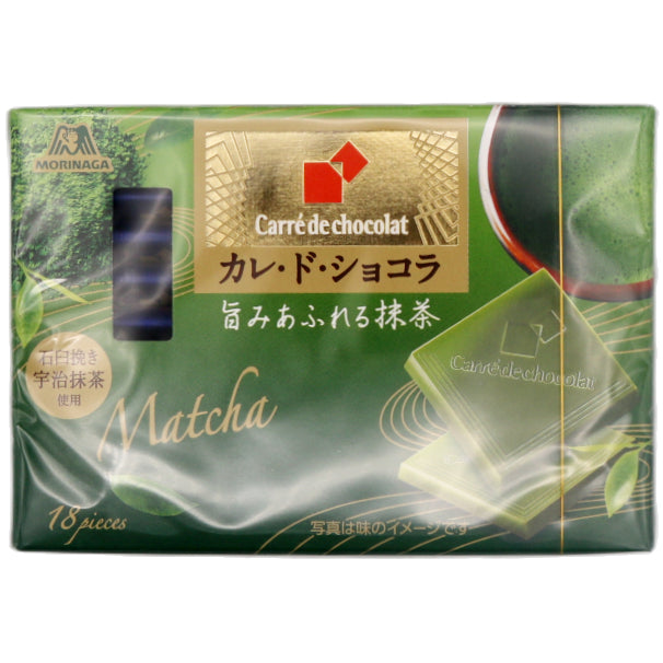 Morinaga Carre De Chocolat Matcha Flavour (18pcs) 87g - Tuk Tuk Mart