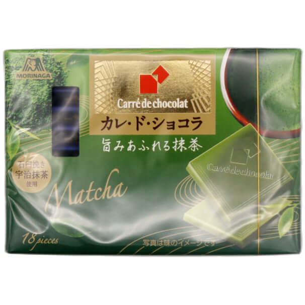 Morinaga Carre De Chocolat Matcha Flavour (18pcs) 87g - Tuk Tuk Mart