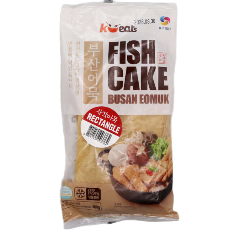 K-Eats Rectangle Fish Cake Busan Eomuk 400g (Frozen) - Tuk Tuk Mart