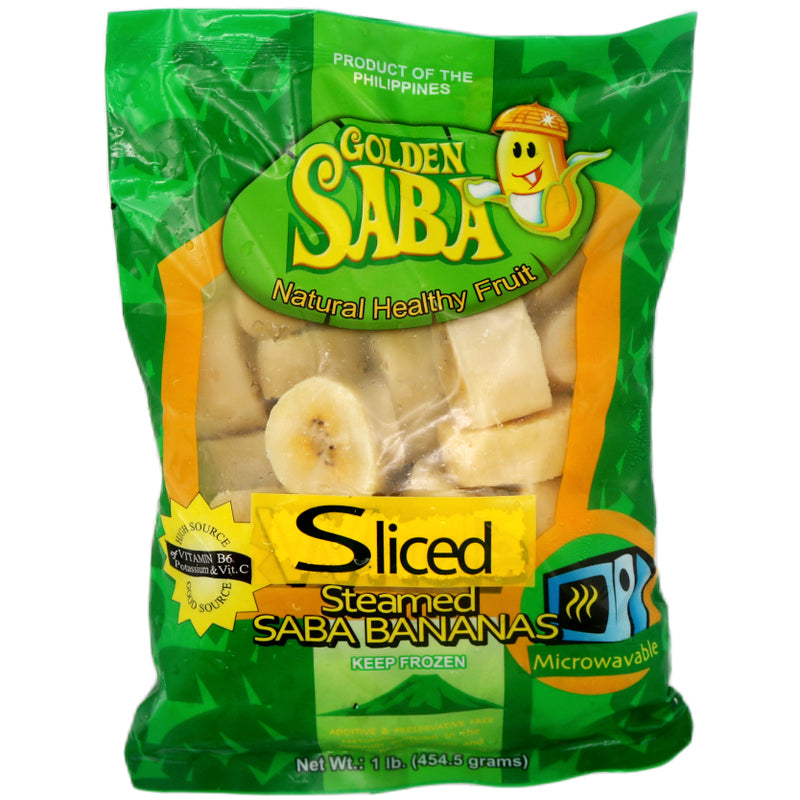 Golden Saba Sliced Steam Saba Bananas 454.5g (Frozen) - Tuk Tuk Mart