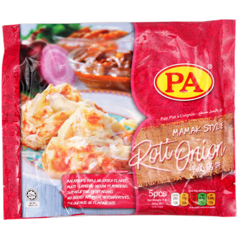 PA Foods Mamak Style Roti Onion (5pcs) 400g - Tuk Tuk Mart
